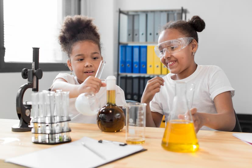 Biology student learning